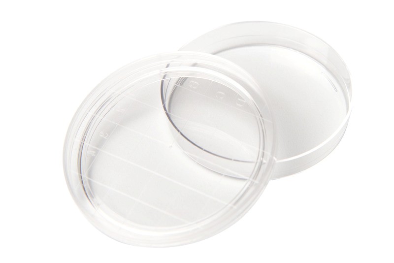 Miska Petriho, s trojitou ventiláciou a počítacou mriežkou, pr. 55 mm, PS, sterilná, (bal. 80 x 10 ks), LABSOLUTE® bal